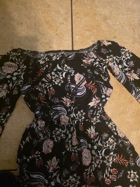 Xhilaration Black Floral Mini Dress